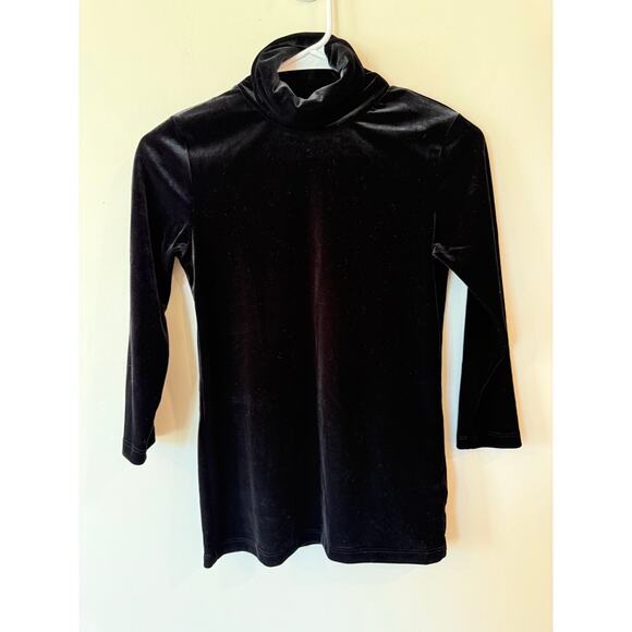 L'AGENCE Aja Velvet Turtleneck Black Size XS